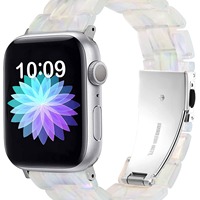 Strap Resin untuk Jam Tangan IWatch, Desain Tiga Rantai, Mekanisme Lipat, 49mm, Universal, Modis, Tahan Air, Impor