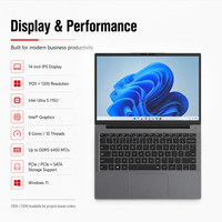 Ordinateur portable professionnel 14 pouces sous Windows 11 avec processeur Intel Ultra 5 115U 8 cœurs, carte graphique Intel et Ethernet RJ45 – Nouveauté en gros