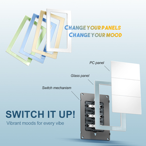 Nam Mỹ tiêu chuẩn 3 gang chuyển đổi điện 10A 115-250V điện áp phạm vi bền PC + Glass Bảng điều chỉnh an toàn Ba chuyển đổi - Product Image 6