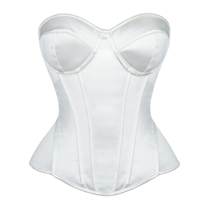 Corsets pour femmes, bustiers gothiques steampunk sans manches à lacets en <span class=keywords><strong>dentelle</strong></span> crochetée, lingerie sculptante, écologique, <span class=keywords><strong>blanc</strong></span> - Product Image 4