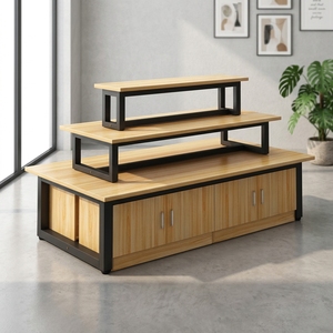 Produit phare : Étagère d'îlot de supermarché empilable, présentoir promotionnel pour chaussures et snacks - Product Image 1