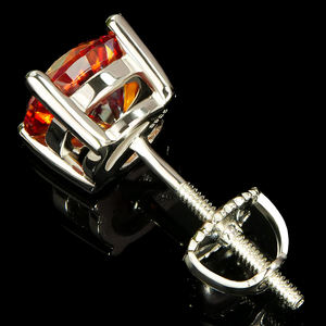 Boucles d'oreilles clous en argent sterling 925 plaqué or 18 carats, serties de moissanite ronde VVS, style hip-hop tendance, pour hommes et femmes, 0,5 ct et 1 ct - Product Image 2