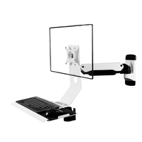 Support de moniteur en alliage d'aluminium Meisonic Industrial GM199KBL compatible VESA, bras robotique avec support pour clavier