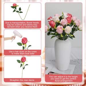 Fleur artificielle de tulipe à grande tête, simulation réaliste, pour la décoration de la maison, du salon ou du bureau - Product Image 3