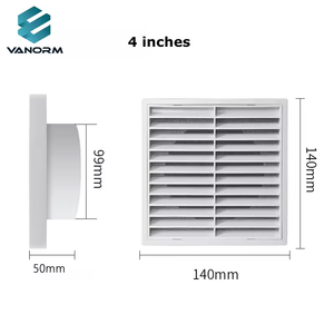 <span class=keywords><strong>Grille</strong></span> <span class=keywords><strong>d</strong></span>'ouverture élégante pour la salle <span class=keywords><strong>de</strong></span> bain avec design élégant Hotte et couvercle <span class=keywords><strong>de</strong></span> sortie <span class=keywords><strong>d</strong></span>'air étanche à la pluie pour tuyau en plastique carré moderne - Product Image 4