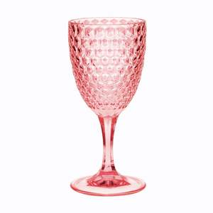 Copa de vino acrílica Db Diamond Cut de 12 oz, libre de BPA, irrompible, diseño clásico para vino tinto y blanco - Product Image 1