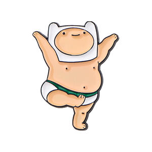 Bros Pin Aksesoris Pakaian Ransel Berbahan Paduan Elektroplating dengan Cetakan Grafir Kartun Badut Adventure Time - Product Image 5