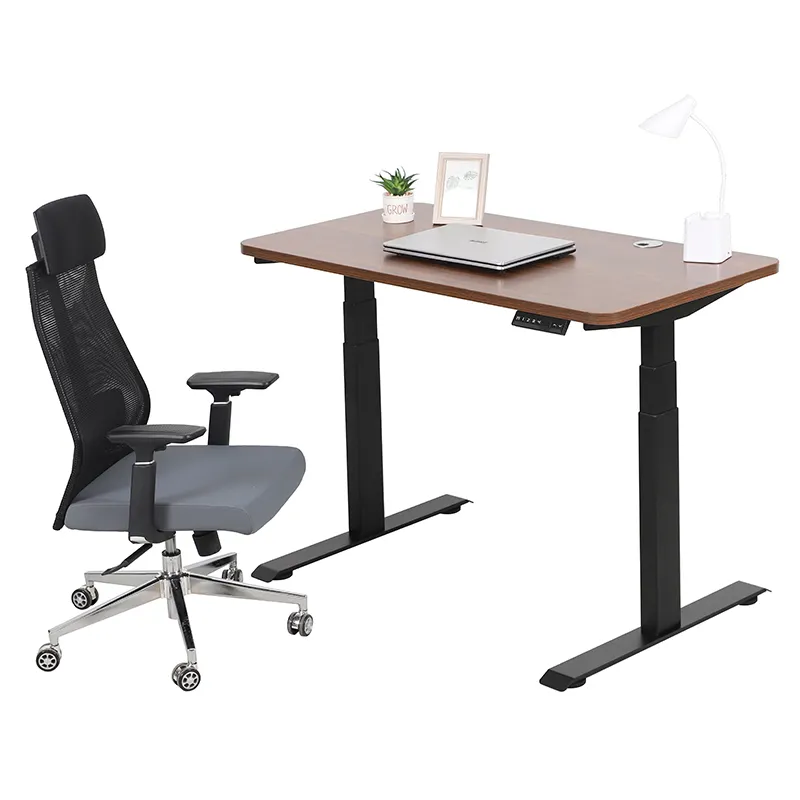 ergonomic office executive workstation sit stand table electric height adjustable computer laptop desk