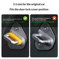 Coussin amortisseur de choc pour serrure de porte de voiture, protection de loquet, anti-collision, en PP, universel, modification silencieuse pour côté de voiture