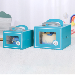 Caixa de Bolo de Aniversário Ecológica e Durável, Design para Lembrancinhas de Casamento, Embalagem Quadrada para Caixa de Bolo de 6, <span class=keywords><strong>8</strong></span> e 10 Polegadas com Janela - Product Image 4