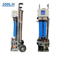 Nouvelle conception, machine de filtration par osmose inverse mobile à poussée manuelle 500L/H, pour le nettoyage des fenêtres extérieures et le lavage des vitres de voiture, garantie 1 an