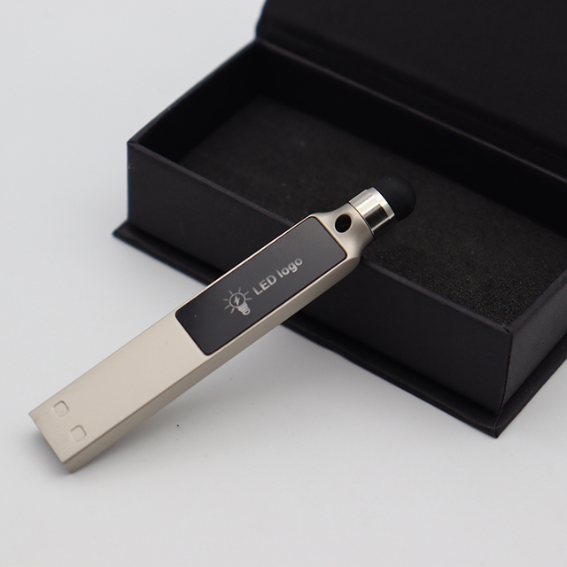 Hot Sell Elegant USB Flash Pen Drive Metal LED Stick Usb Screen Touch Pendrive Memory Stick Thumb Drive Disk USB Flash Drive