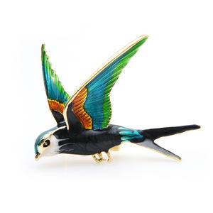 Broche de golondrina voladora esmaltada para bebé para mujer, Broche Animal de pájaro, regalo de joyería - Product Image 4