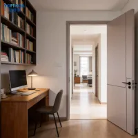 Yomoga High Quality Modern Flush Bedroom Bathroom Doors Solid Wood Door