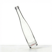 Bouteille de vin rouge en verre transparent personnalisée à col long et fond épais, 200 ml, 375 ml, 500 ml
