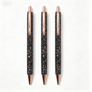 Hot Stock Shiny Liquid Quicksand Metal Ballpoint Pen Multi‑color <b>Glitter</b> Design Silk Screen Logo for Girls Wedding Party Gift - Product Image 1