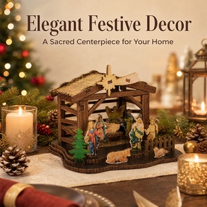 <span class=keywords><strong>Puzzle</strong></span> en bois 3D, scène <span class=keywords><strong>de</strong></span> la Nativité, berceau du Christ, kit d'artisanat, panneau MDF, décoration <span class=keywords><strong>de</strong></span> Noël, cadeau - Product Image 4