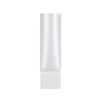 Tube de crème de teint blanche en matériau recyclé, tube d'emballage pour crème BB avec couvercle à double paroi triangulaire