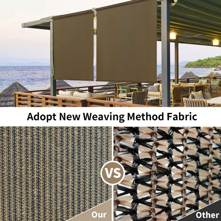 Modern Outdoor Patio Sun Shade Exterior Window Vertical Rolling Zip