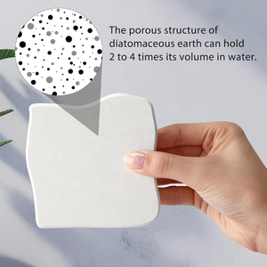 Posavasos blancos absorbentes únicos Posavasos estéticos modernos Instant Dry <span class=keywords><strong>Ston</strong></span> Drink Absorbente CC Mat para bebidas - Product Image 4