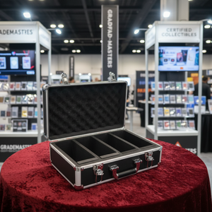 Étui de transport pour cartes à collectionner en aluminium, compatible avec les plaques PSA BGS SGC, étuis rigides antichoc pour cartes de sport, boîte de rangement magnétique pour toploaders - Product Image 1