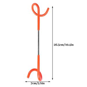 ตะขอเกี่ยวคู่สำหรับเสาไฟแคมป์ปิ้ง สแตนเลส รูปตัว S อเนกประสงค์ สีส้มดำ ขนาด 26.5 ซม. ตะขออเนกประสงค์ - Product Image 1