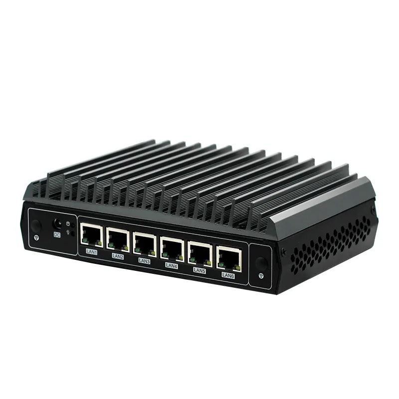 Industri Broadwell Tanpa Kipas Terintegrasi 8GB RAM I3/I5/I7 Prosesor Komputer 6 Port Lan 2 * USB3.0 mini Pc