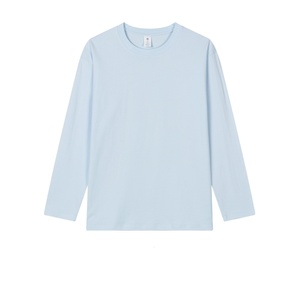 Proveedor Mayorista de Camisetas de Cuello Redondo de Algodón de Alta Calidad, Camisetas Lisas para Impresión de Logotipo Personalizado, Camisetas de Manga Larga para Hombre y Mujer - Product Image 3
