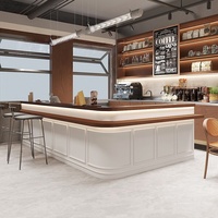 Meja Kasir Terintegrasi Gaya Mid-century untuk Kedai Kopi, Restoran Teh, Toko Kue, Toko Teh Susu