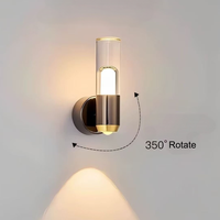 Applique murale LED rotative transfrontalière de luxe pour chambre à coucher, mur de fond de tête de lit, escalier et couloir