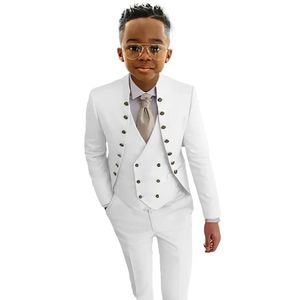 <span class=keywords><strong>Costume</strong></span> 3 pièces kaki pour garçon : veste ouverte, gilet et pantalon – Smoking personnalisé pour enfants, idéal pour mariage, anniversaire, cocktail - Product Image 5