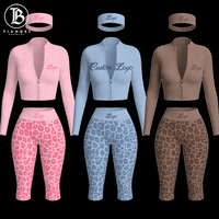 Ensemble de vêtements léopard pour femmes, streetwear personnalisé, ensembles de sport, veste zippée à imprimé guépard, shorts, ensemble 3 pièces capri, survêtement de yoga pour femmes