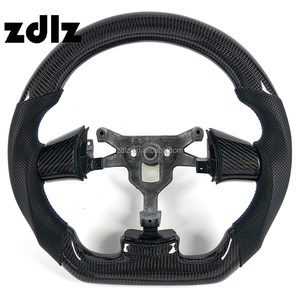 Volant de direction personnalisé en cuir perforé et fibre de carbone pour <span class=keywords><strong>Chevrolet</strong></span> Corvette C6 ZR1 <span class=keywords><strong>ZL1</strong></span> 2004 2005 2006 2007 - Product Image 1