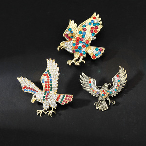 批发时尚饰品动物水钻鹰胸针女式连衣裙围巾配件装饰 - Product Image 5