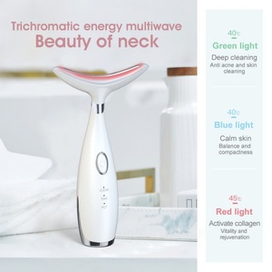 New Beauty Gadgets Rechargeable Facial <b>Light</b> <b>Therapy</b> Face Neck Lifting Massager With Heating and Vibration - Product Image 4