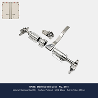 Kit de verrouillage pour conteneur de camion en acier inoxydable 304, ensemble de barres de verrouillage de 34 mm pour tuyaux, robuste, pour conteneurs frigorifiques, OEM ODM