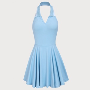 New Arrival Womens Quick Dry Heat-Transfer Printed Tennis Dress Removable Shorts Outdoor Stretchy <b>Elastic</b> Zipper Beach Sexy 120g - Product Image 2