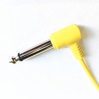 Câbles de pédale de patch pour guitare électrique mono 635mm avec prise jack LOGO OEM Câble à angle droit 90