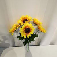 Nouvelle Offre : Tournesols Artificiels en Soie Faits Main, 30 cm, Toucher Naturel, Vente en Gros pour Mariages, Thanksgiving et la Saint-Valentin