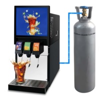 Distributeur de boissons automatique électrique à 4 valves, machine à soda avec plateau d'égouttement en acier inoxydable pour cinéma