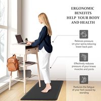 Tapis anti-fatigue rembourré en PU, imperméable, pour bureau debout, cuisine, sol, bureau, chambre, salle de bain