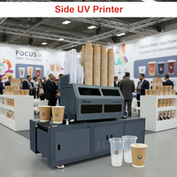 Imprimante d'étiquettes UV à passage unique pour gobelets à emporter en plastique/papier/café/jus/boissons, tête d'impression Ricoh, encres résistantes à l'eau