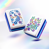 MUZHENG – Tuiles de Mahjong Américaines de Luxe Modernes à Quatre Couches en Acrylique, Idéales pour les Casinos et les Jeux Décontractés – Meilleures Ventes