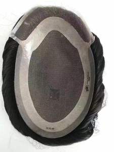 Peluca de cabello humano para hombre, tupé con encaje frontal suizo, Mono Base, tienda en línea de Alibaba - Product Image 2