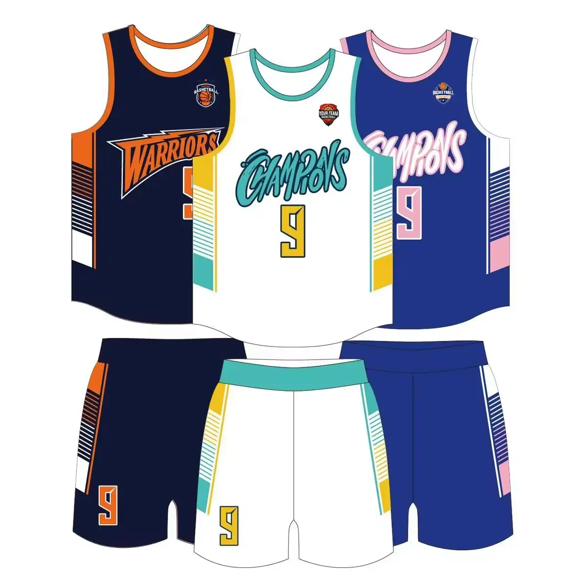 Neue 2024 europäische Basketballtrikots Basketballbekleidung für Herren Basketballtrikot Netz