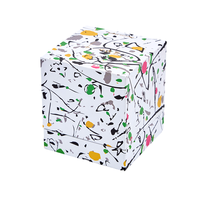 Boîte cadeau rigide portable personnalisée haut de gamme avec couvercle et base, emballage de bougies de luxe avec insert gaufré pour bocaux en verre