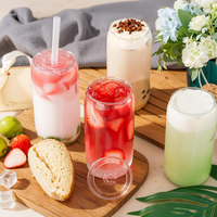 도매 풀링 플라스틱 병 과일 주스 소다수 플라스틱 링풀 병 페트캔 250ml 330ml 375ml 500ml