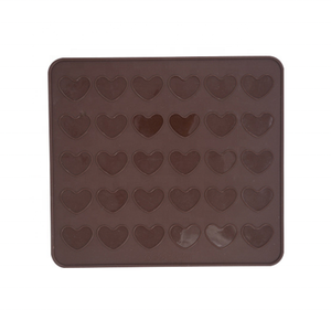 Kunden spezifische mikrowellen geeignete Herzform, die Kuchen-Gebäck-Silikon-Back matten mit Kreisen macht - Product Image 3