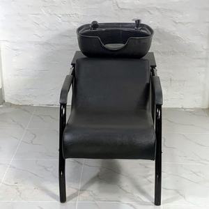 Moderno Lavacabezas de Piel Sintética Negra, Económico y de Alta Calidad, Muebles de Salón de Belleza, Lavabo para Peluquería en Oferta - Product Image 1