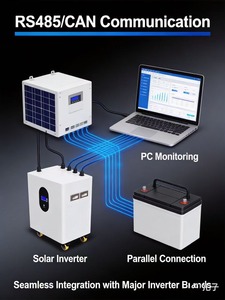 ระบบจัดเก็บพลังงานภายในบ้าน 51.2V 20kWh 15kWh 10kWh แบตเตอรี่ลิเธียมแบบตั้งพื้นสำหรับเก็บพลังงานแสงอาทิตย์ รองรับ 10KWH-15KWH-20KWH 48V - Product Image 2